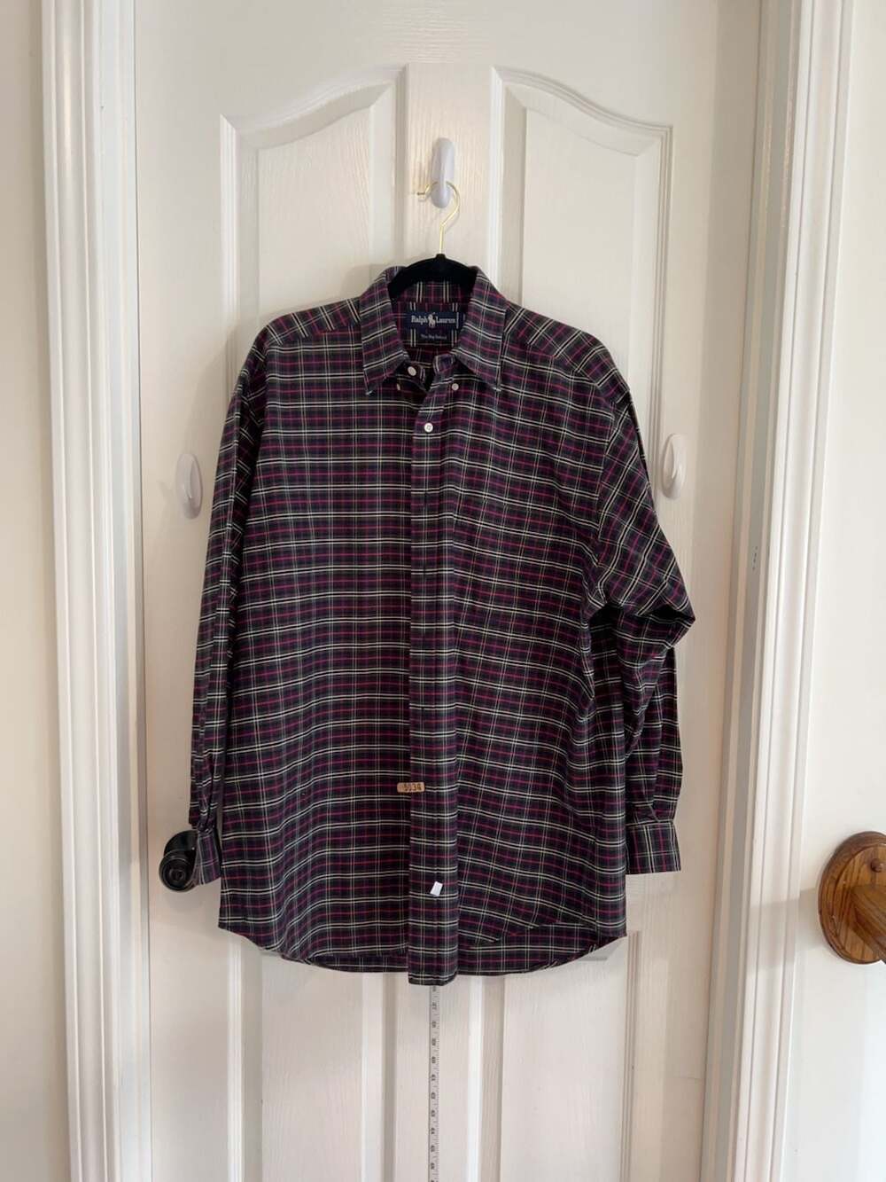 Ralph Lauren The Big Oxford Plaid 90’s Button Down Shirt Size M